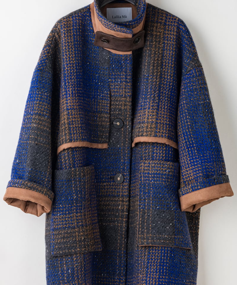 Lallia Mu 26AW】2614177 スノーネップチェックコート | selects
