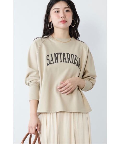 【MICA&DEAL】 0126109003 "SANTAROSA"ラグランスリーブロゴスウェット