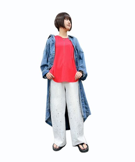 【ayane 26MID SUMMER】836610 縦ロゴフレンチTシャツ