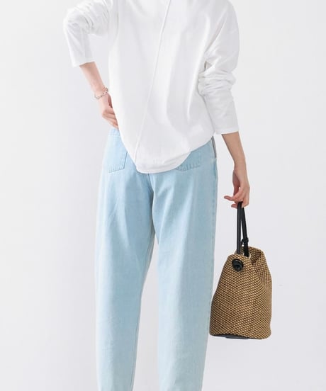 【MICA&DEAL】0125103023ハイウエストデニムパンツ