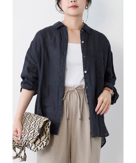 【MICA&DEAL】 0126101055 ウォッシュドリネンシャツ