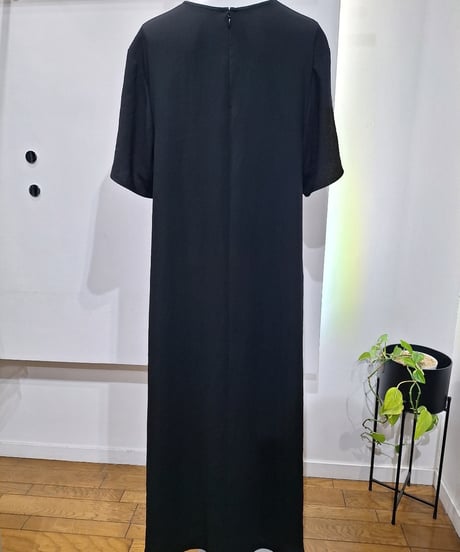 【cafune】625102 2サイズ展開 mat stretch georgette flare onepiece