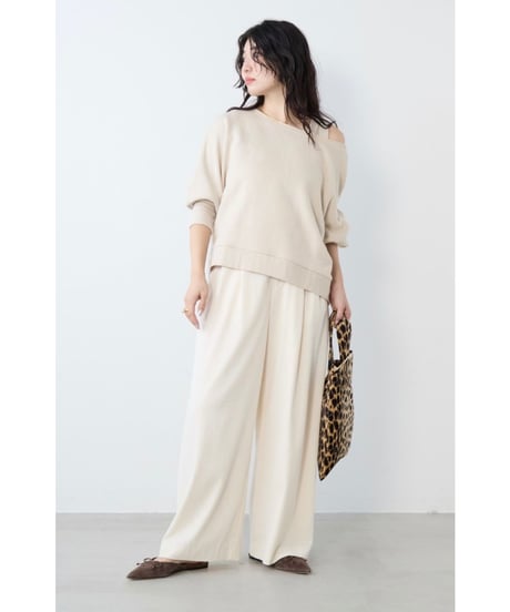 【MICA&DEAL】 0126103031 フィブリルタックワイドパンツ