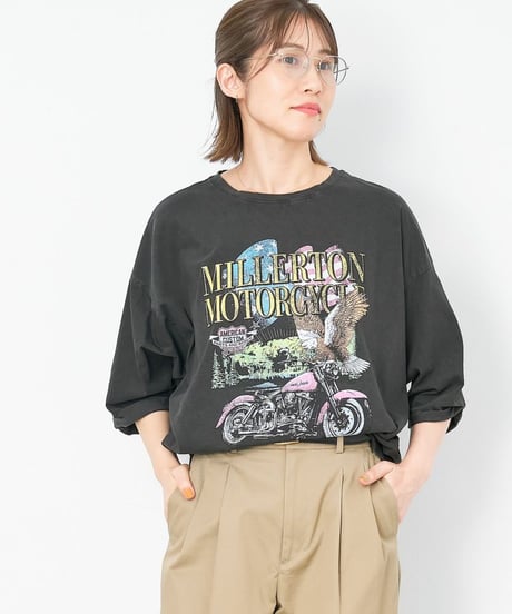 【GOOD ROCK SPEED】×【MICA&DEAL】0125109076 "MOTORCYCLE"プリントT-shirt