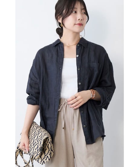 【MICA&DEAL】 0126101055 ウォッシュドリネンシャツ