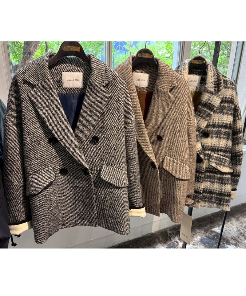 Lallia Mu 25AW】2514223 ミックスツイードオーバージャケット | sel