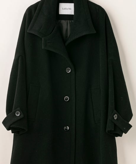 【Lallia Mu 26AW】2614180 スタンドカラーフレアコート