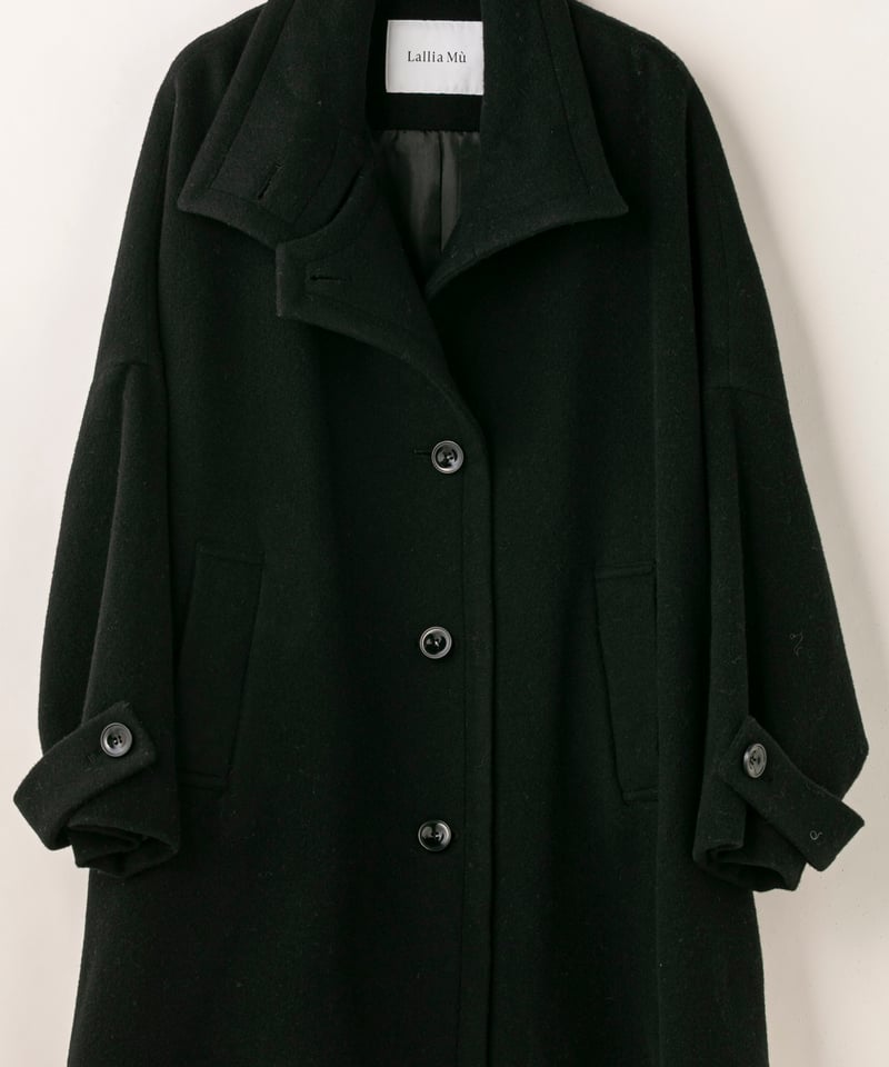 Lallia Mu 26AW】2614180 スタンドカラーフレアコート | selects
