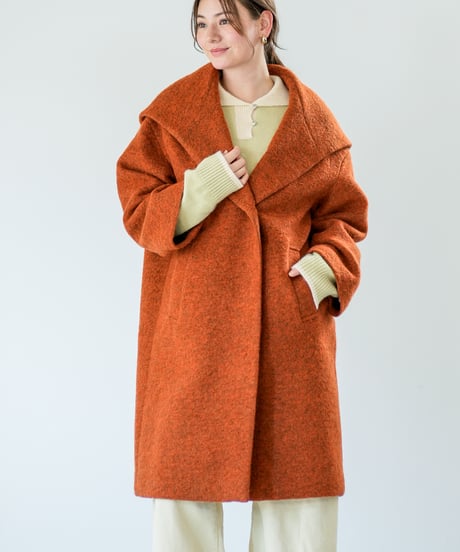 【Lallia Mu 26AW】2614170 ビッグカラースライバーコート