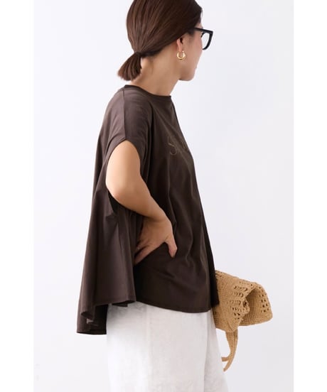 【MICA&DEAL】 0126209135 接触冷感-"SOLMER"ロゴフレアスリーブT-shirt