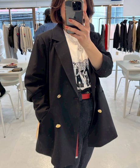 【MARGAUX VINTAGE】MG JK - 25074 ショルダーパッドダブルプレストジャケット
