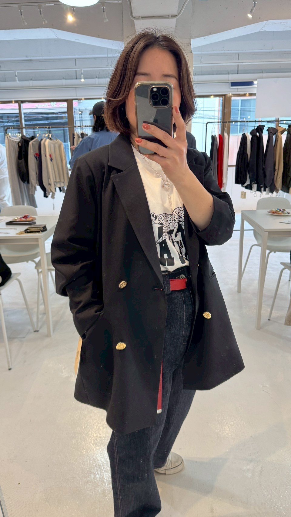 MARGAUX VINTAGE】MG JK - 25074 ショルダーパッドダブルプレストジ