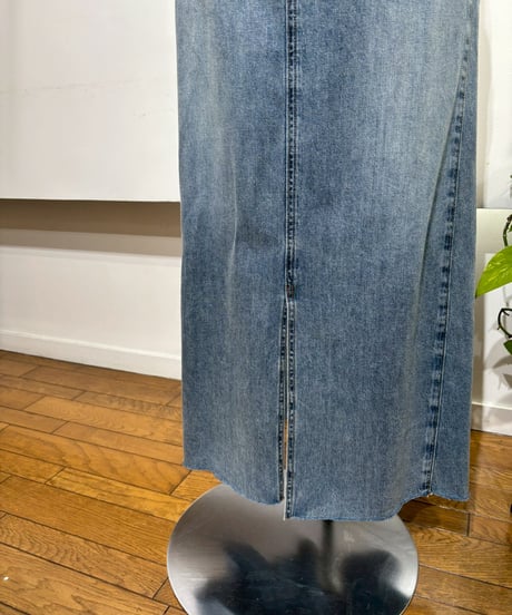 【cafune】 635637 8oz denim flare skirt
