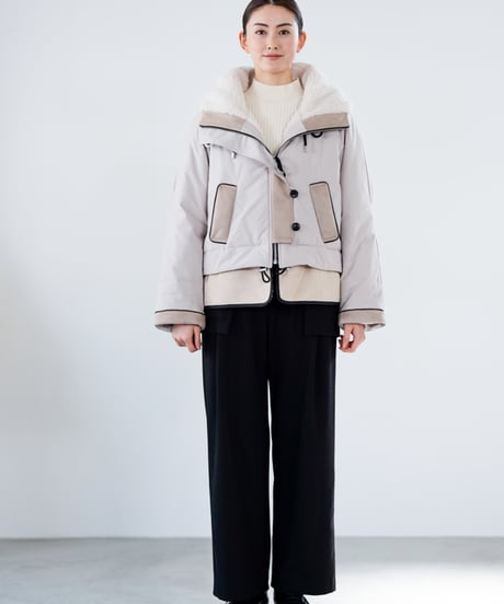 【Lallia Mu 26AW】2614175 スエードドッキングボアコート