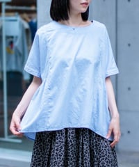 【D.M.G】16-0829X  60ローン サイドギャザーシャツ