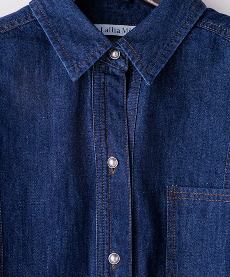【Lallia Mu 26AW】  2613670 2wayスリーブデニムシャツ