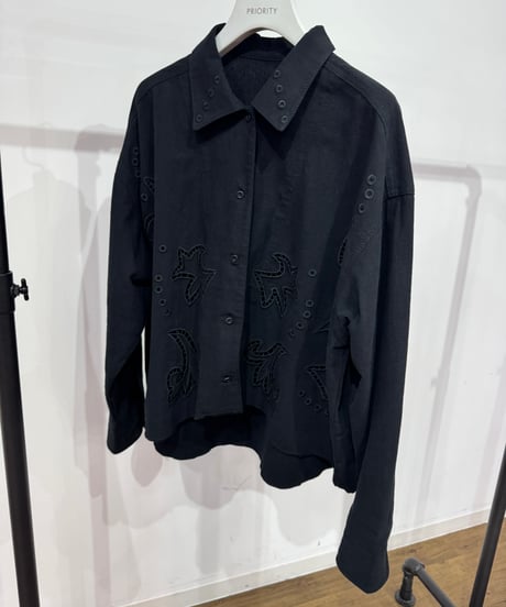 【PRIORITY 26AW】 P67043AI エンブロイダリーオープンカラーシャツ