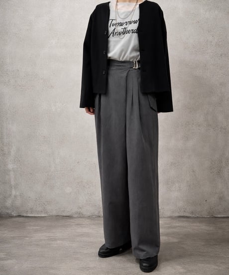 【siro de la bonte 26AW】R643307 flap easy pants　stretch flannel