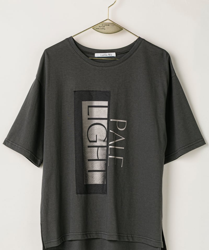 全国送料185円【LalliaMu 】2611570 メタリックプリントTシャツ | sele