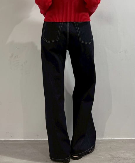 【cafune】  535602 tuck baggy denim pants