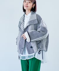 【Lallia Mu 26AW】2614212 ウールツイードショートコート