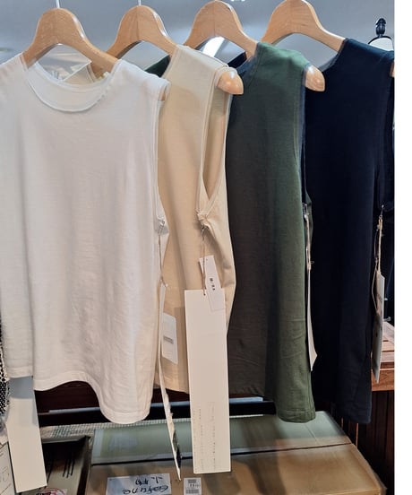 【cafune】525922 tulle combi tank top
