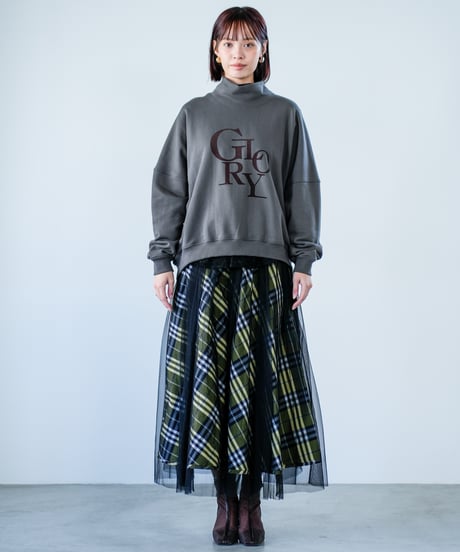 33【Lallia Mu 26AW】2614501 スタンドネックロゴプルオーバー