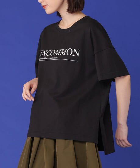 【trois】T246-82002　マーセライズ天竺 UNCOMMON Tシャツ