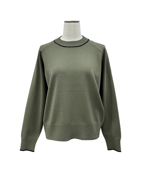 【ayane 26AW】 数量限定856771 配色ライン入りニットプルオーバー