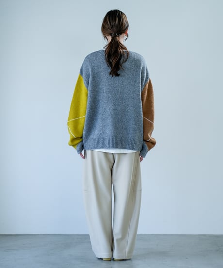 【Lallia Mu 26AW】2614436 アーガイルプルオーバーニット