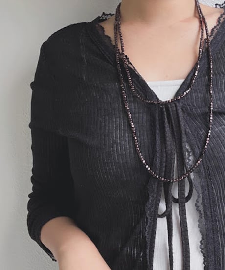 【charmaer 26AW】276821　キューブビーズロングネックレス