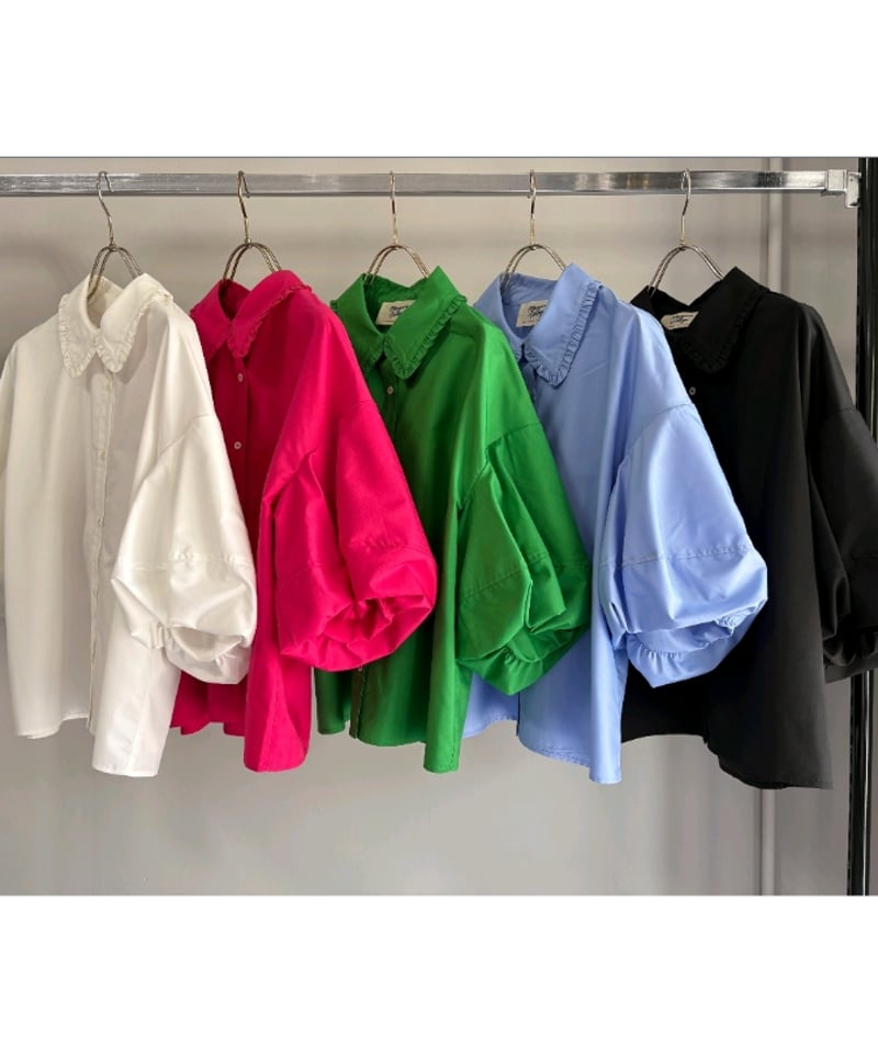 週末セール❣️2024S マーレット 花柄　ブラウス バルーンスリーブ MARGAUX VINTAGE 26SS】BL - 26008 - S バルーンスリーブブラ