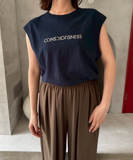 【cafune 】535938 slub cotton logo tee