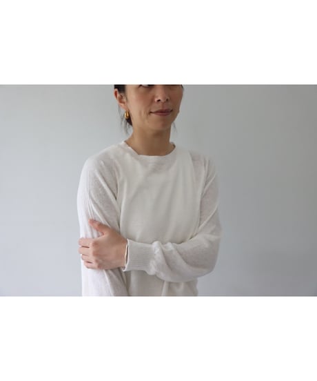 【EMMACULATE】 2261K-54424 綿麻クルーネックプルオーバー