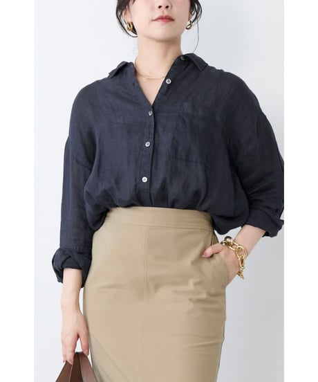 【MICA&DEAL】 0126101055 ウォッシュドリネンシャツ