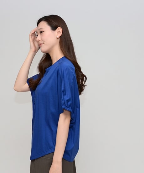 【Praia】 LEO-2501C シルケット綿・ボックスロゴTシャツ