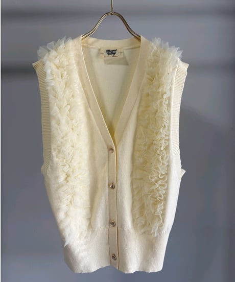 【MARGAUX VINTAGE】KN - 26021 - S　チュールフリルベスト