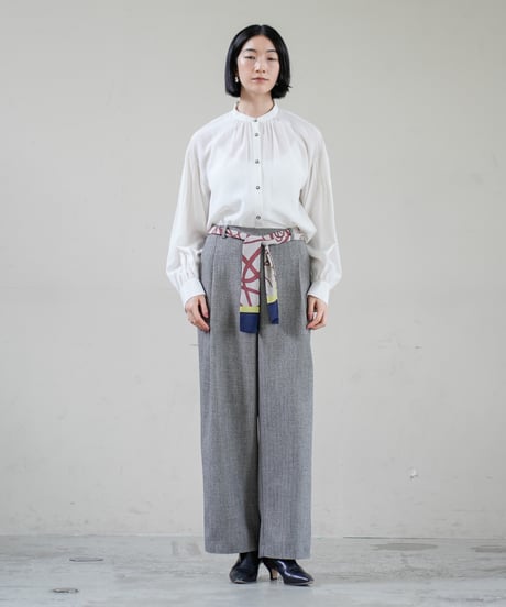 【Lallia Mu 26AW】  2613767 スカーフベルトワイドパンツ