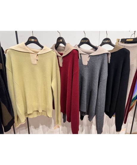 【Lallia Mu 26AW】2614444 セーラーカラーニット