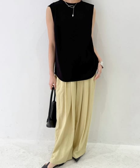 【cafune】525906 mat stretch georgette tuck blouse