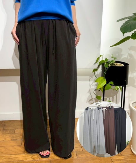 【cafune】625603 dry cotton wide easy pants