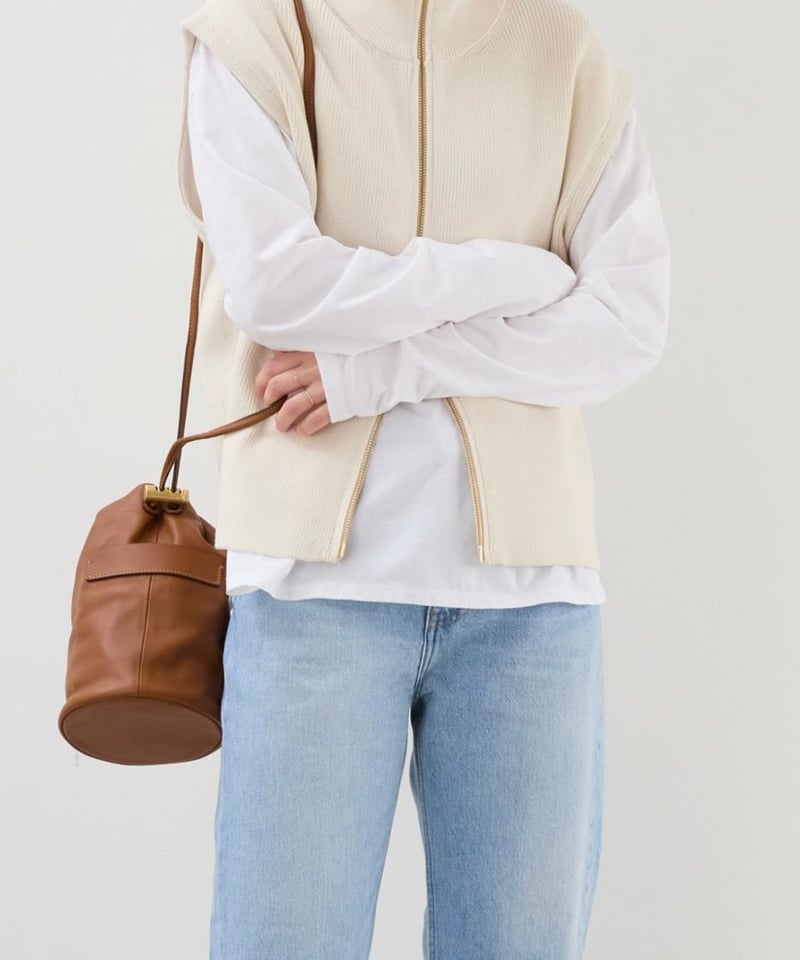 MICA&DEAL】0125308248 ジップアップ畦ニットベスト | selectshopB5