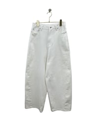 【ayane 26AW】  836643(レギュラー丈) ホワイトデニムバレルレッグパンツ