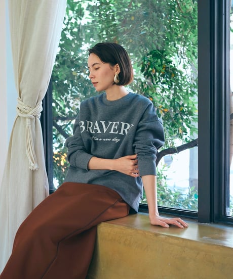 【ruxe 26AW】2634561 BRAVER-Print スウェット
