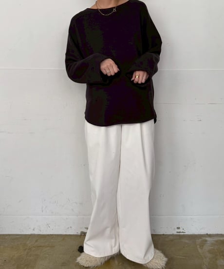 【cafune】535955　cotton lyocell wide pullover