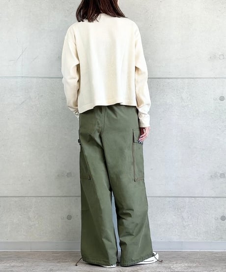 【alee】851323 多ボタンヘンリーネックTee
