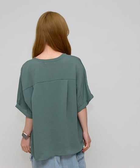 【Praia】 LEF-2620 フハク梨地・反転ロゴTシャツ  上質な日本製
