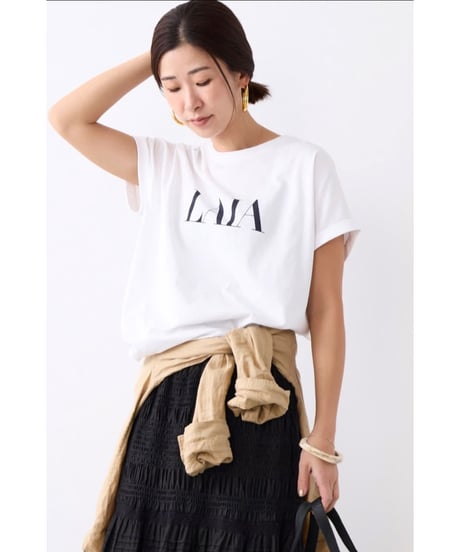 【MICA&DEAL】 0126209101 "LAIA"ロゴヘムラウンドT-shirt