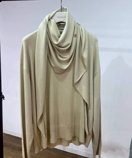 【PRIORITY 26AW】  P66117KR ストール付ニット