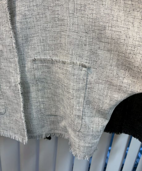 【cafune】615401 mesh tweed no collar jacket
